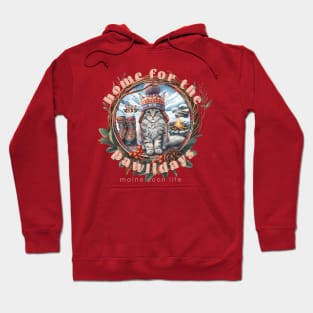 Home For The Holidays Beanie Maine Coon Life 0AM Hoodie